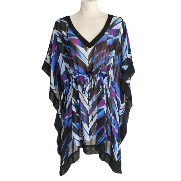 Calvin Klein Swim Beach CoverUp  Kimono Lightweight Transparent Tie Waist - Picture 2 of 16